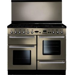 Rangemaster Toledo 110cm Dual Fuel 94550 Lidded Range Cooker in Champagne with FSD Hob